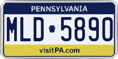PA license plate MLD5890