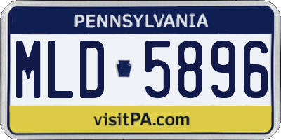 PA license plate MLD5896