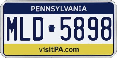 PA license plate MLD5898