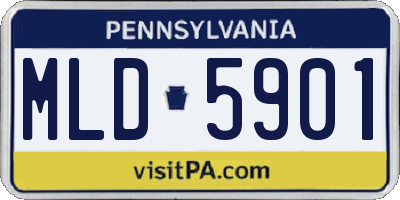PA license plate MLD5901