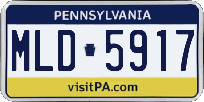 PA license plate MLD5917