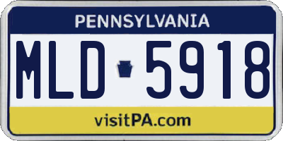 PA license plate MLD5918