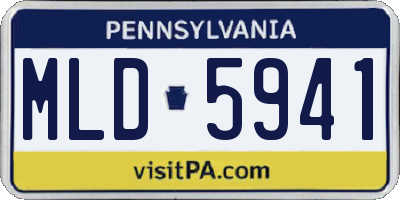 PA license plate MLD5941
