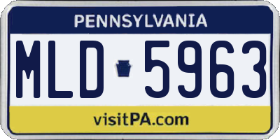 PA license plate MLD5963