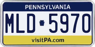 PA license plate MLD5970