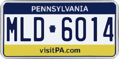 PA license plate MLD6014