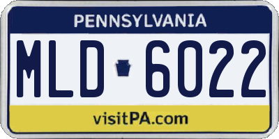 PA license plate MLD6022
