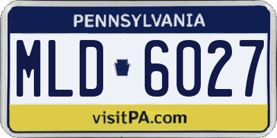 PA license plate MLD6027