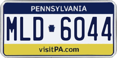 PA license plate MLD6044