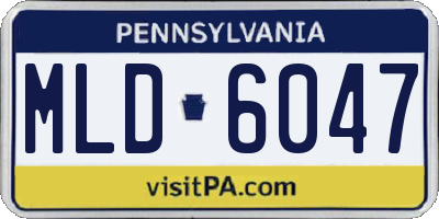 PA license plate MLD6047