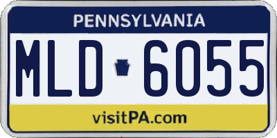 PA license plate MLD6055