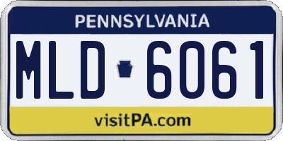 PA license plate MLD6061
