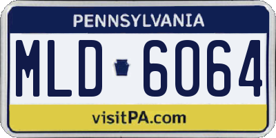 PA license plate MLD6064