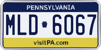 PA license plate MLD6067