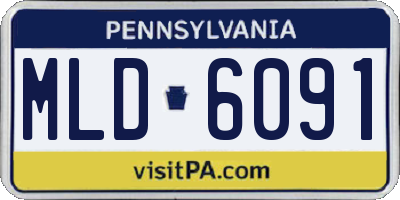 PA license plate MLD6091