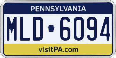 PA license plate MLD6094