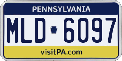 PA license plate MLD6097