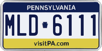 PA license plate MLD6111
