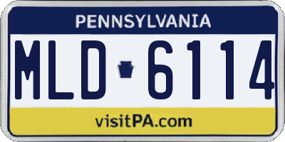 PA license plate MLD6114