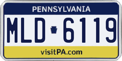 PA license plate MLD6119