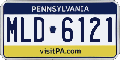 PA license plate MLD6121
