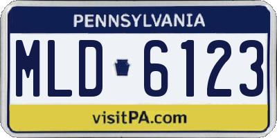 PA license plate MLD6123