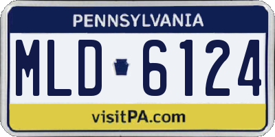 PA license plate MLD6124
