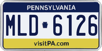 PA license plate MLD6126