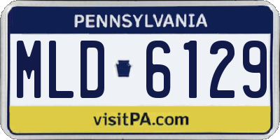 PA license plate MLD6129