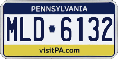 PA license plate MLD6132