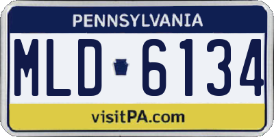 PA license plate MLD6134