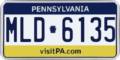 PA license plate MLD6135