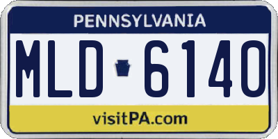 PA license plate MLD6140