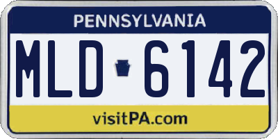 PA license plate MLD6142