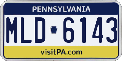 PA license plate MLD6143