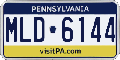 PA license plate MLD6144