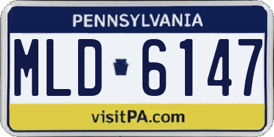 PA license plate MLD6147