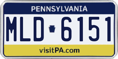 PA license plate MLD6151