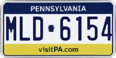 PA license plate MLD6154