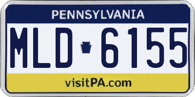 PA license plate MLD6155