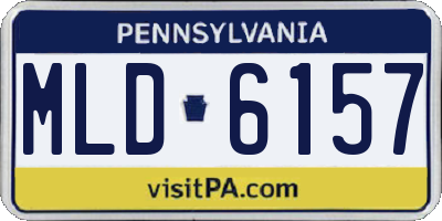 PA license plate MLD6157