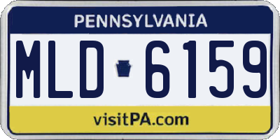 PA license plate MLD6159