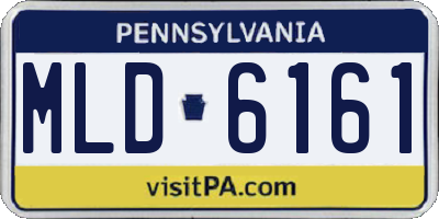 PA license plate MLD6161