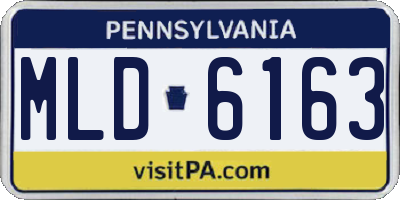 PA license plate MLD6163