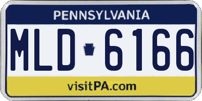PA license plate MLD6166