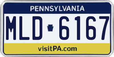 PA license plate MLD6167