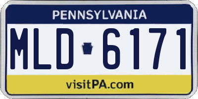 PA license plate MLD6171