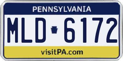 PA license plate MLD6172