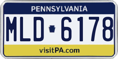 PA license plate MLD6178