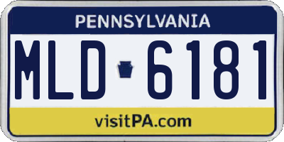 PA license plate MLD6181